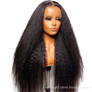 Transparent Swiss Lace Frontal Wig Raw Mink Brazilian Straight Virgin Human Hair Hd Full 360 Lace Front Wig For Black Women